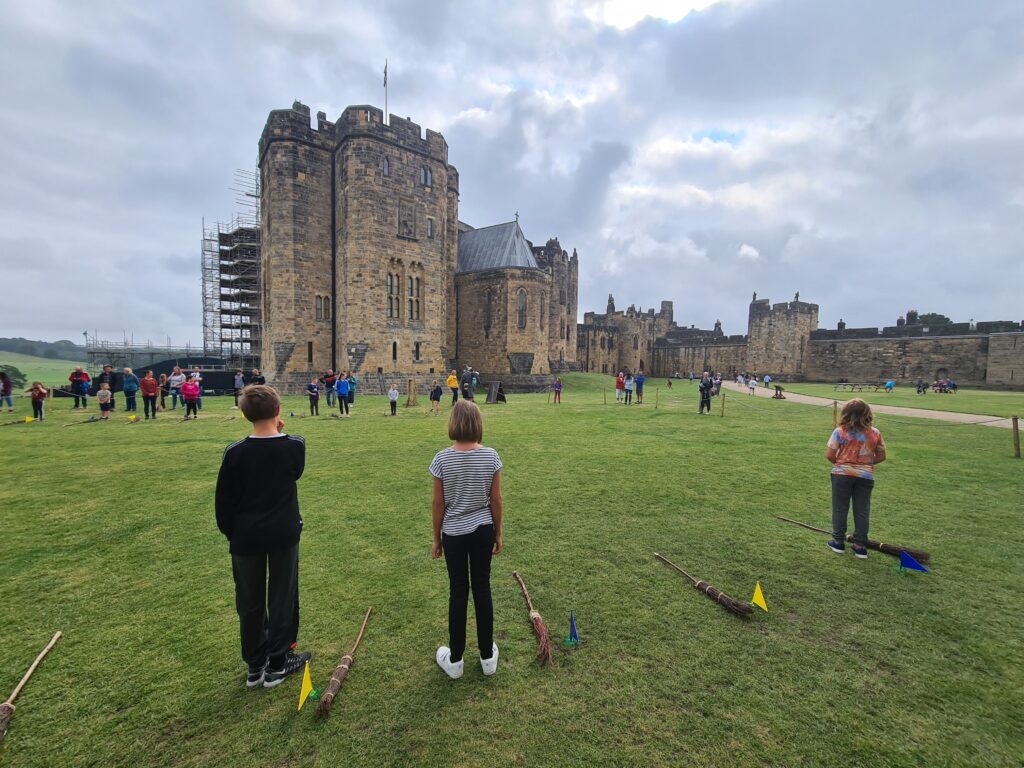 broomstick lesson at Alnwick Castle