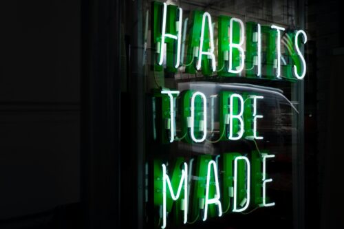 habits to be made in neon lights