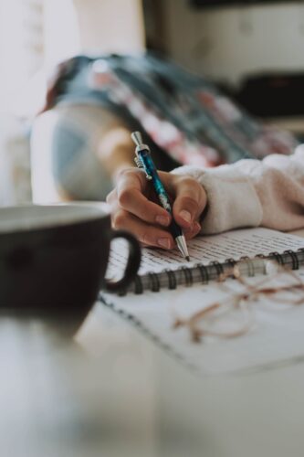 journalling our feelings and emotions with a cup of coffee