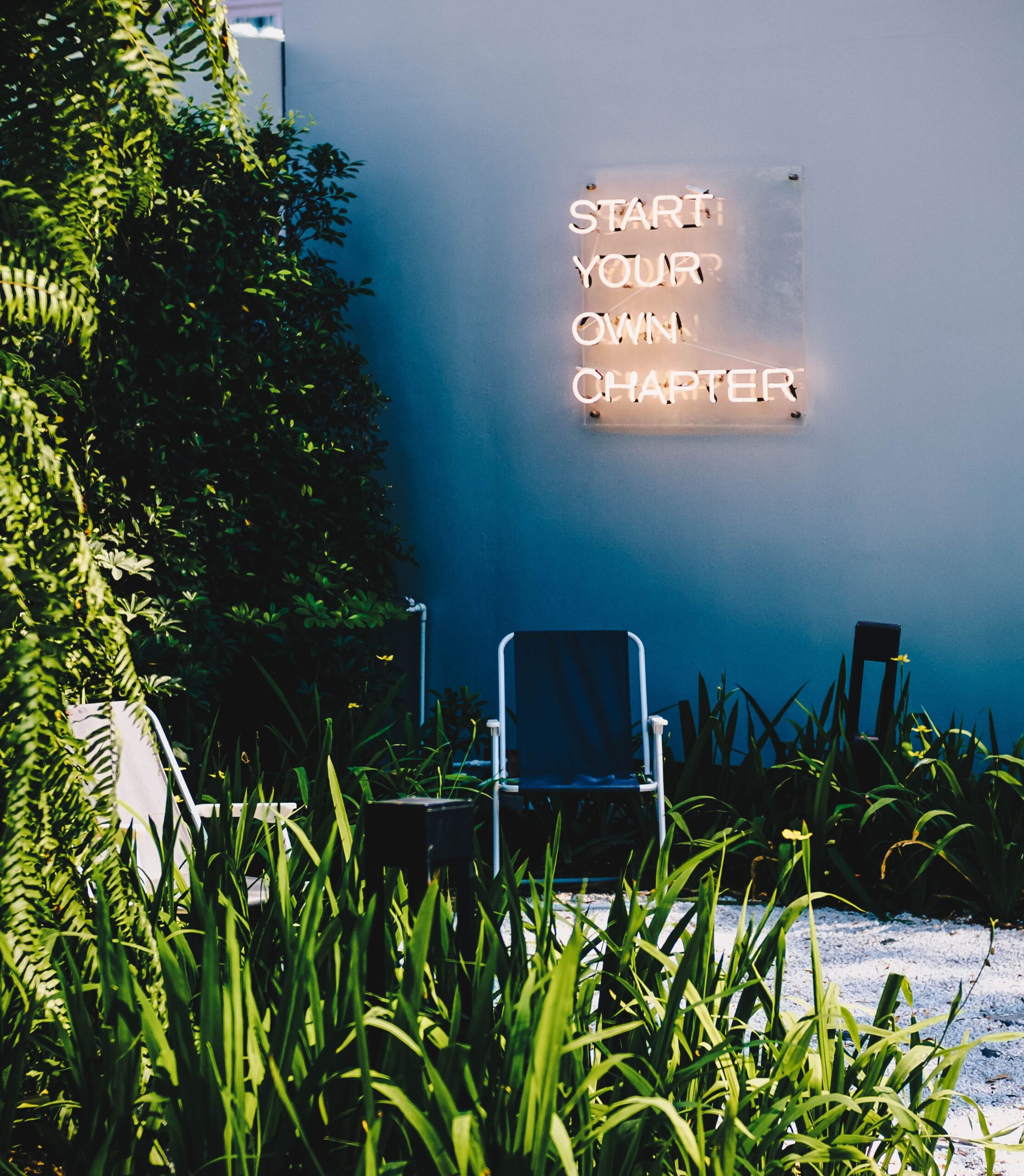start your own chapter sign on a wall midlife women transition new season