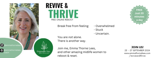 Revive and Thrive Midlife reboot for women and mums with Emma Thorne Lees